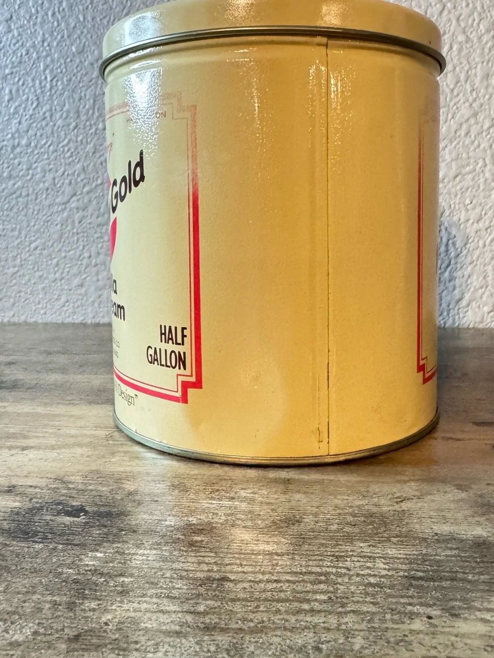 Meadow Gold Vanilla Ice Cream Tin Canister with Lid | 1931 Design